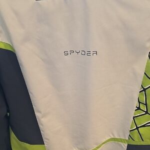 Spyder Ski Jacket Light Gray And Lime